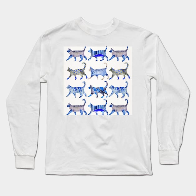 Blue Cat Collection Long Sleeve T-Shirt by CatCoq